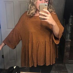 Oversized Burnt Orange Top